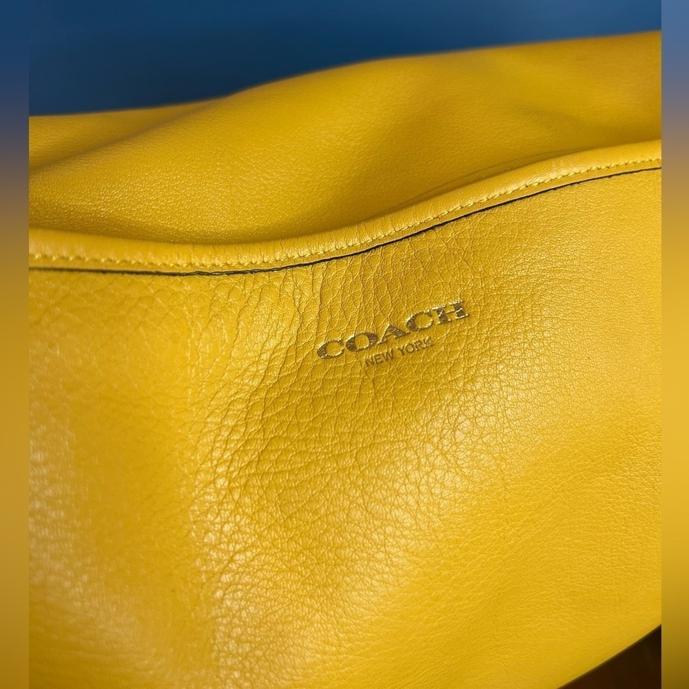 Coach Legacy Sunflower Yellow Duffel with Tassels 19889 EUC - Picture 6 of 15
